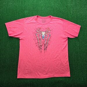 Marvel The Amazing Spiderman 2 Tshirt Mens‎ XL Red Short Sleeve Graphic Print